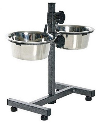 adjustable dog food bowl stand