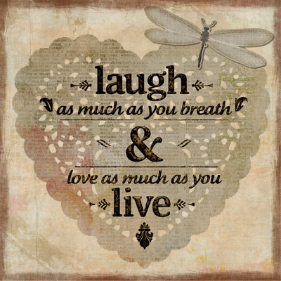

laugh & live quote poster Fine Art Print(10 inch X 10 inch, Rolled)