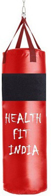 

HEALTH FIT INDIA REGULAR 5.0 FEET LONG, SRF - ECONOMIC MATERIAL, RED AND BLACK COLOR, UNFILLED WITH HANGING STRAPS Hanging Bag(5.0, 60 kg)