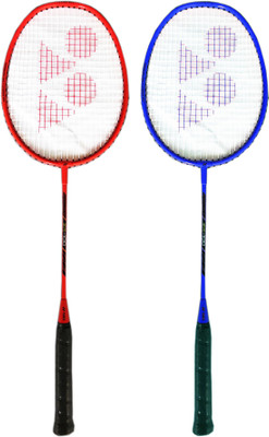 

Yonex ZR 100 Blue + Orange (Set of 2) Blue, Orange Strung Badminton Racquet(G4 - 3.25 Inches, 95 g)