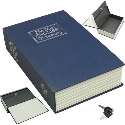 

Sukot Small Key Lock Dictionary Book Safe Cash Locker Jewelry Locker Cash Box Safe Locker(Key Lock)