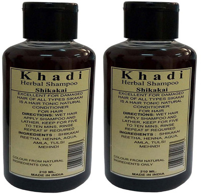 

Khadi Herbal shikakai shampoo 420ml (pack of 2)(420 ml)