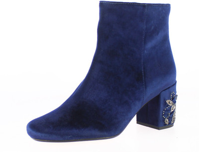 

Saint G Blue Leather Womens Ankle Boots For Women(Blue
