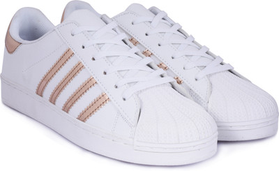 

Trendy Look AI White & Gold Sneakers For Women(White, Gold