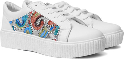

Beonza Designer Fashion Sneakers For Women(Multicolor, White