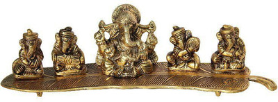 

NITASA banana ganesh Decorative Showpiece - 7.5 cm(Gold Finish, Gold)