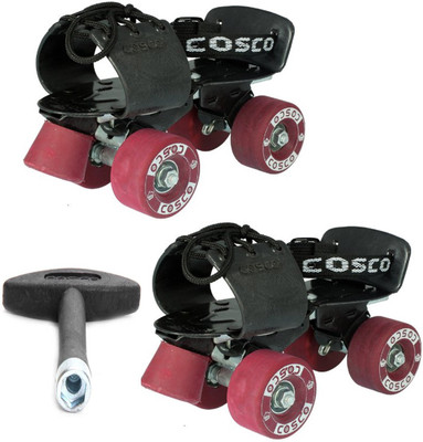 Cosco Tenacity Super Sr. (19.5 - 26.5 cm) Age Group (8+ Years) Quad Roller Skates - Size Kids 12 - Adults 8 UK(Maroon, Blue) Flipkart
