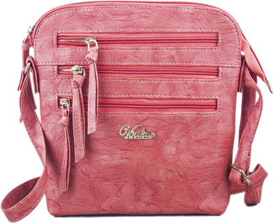 

Voaka Women Casual Pink PU Sling Bag