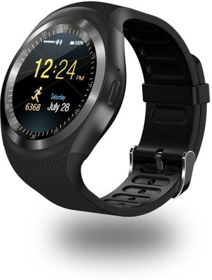 

Macron Bluetooth Smartwatch With Sim & TF Card Support Smartwatch(Black Strap Regular)