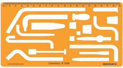 

Isomars 1906 Chemistry Chemical Engineering Laboratory Lab Equipment Symbols Drawing Stencil(Pack of 1, Laser Cut & Engraved)