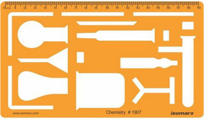 

Isomars 1907 hemistry Chemical Engineering Laboratory Lab Equipment Symbols Drawing Stencil(Pack of 1, Laser Cut & Printed)