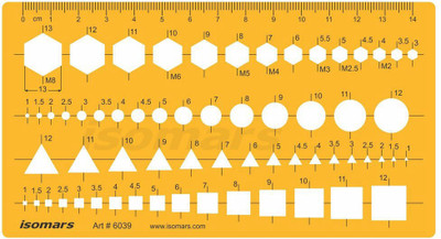 

Isomars 6039 Combination Shapes Symbols Drawing Drafting Stencil(Pack of 1, Laser Cut & Printed)