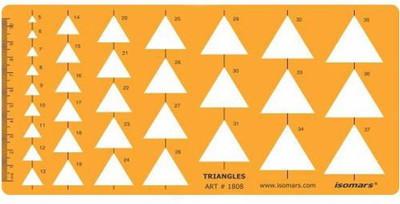 

Isomars 1808 Triangle Shapes Drafting Stencil(Pack of 1, Laser Cut & Printed)