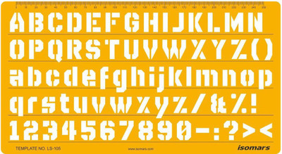 

Isomars LS105 Lettering Stencil(Pack of 1, Laser Cut & Printed)