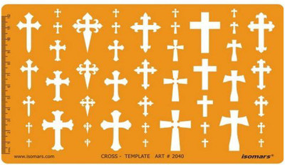 

Isomars 2040 Cross Crosses Shapes Symbols Drawing Drafting Stencil(Pack of 1, Laser Cut & Engraved)
