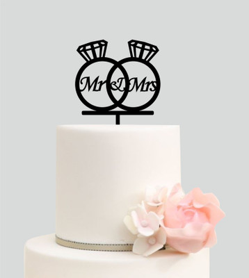 

Naveed Arts  Acrylic cake topper Sticker(Pack of 1, Black