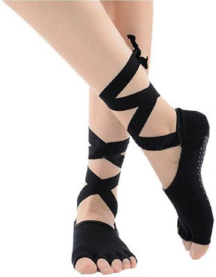 

Aeoss Yoga Socks Non Slip Women Sumdreams Dance Ballet Barre Socks One Size 5-10 Foot Support (Free Size, Black)