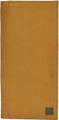 CANVAS & AWL Canvas With Genuine Leather Trim Brown Unisex Passport Holder, Passport Wallet, Travel Wallet(Yellow)