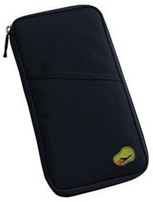 

Swarish Men Black Canvas Document Holder (12 Card Slots)(Black)