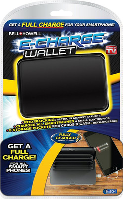

VibeX ™ eCharge Wallet Deluxe Portable Power Bank and Credit Card Case eCharge Wallet™-Type-012 USB Charger(Multicolor)