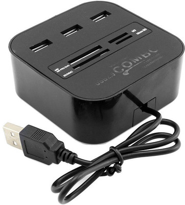 

Cables Kart All in One COMBO Card Reader & 3 Port 2.0 USB Hub(Black)