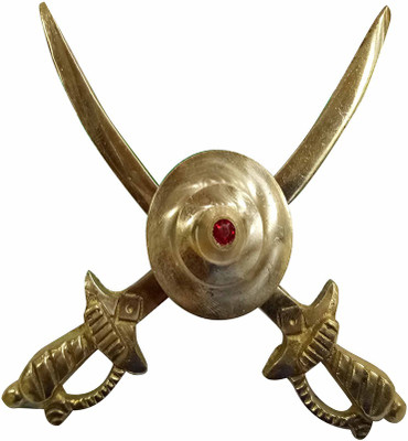 SPEEDYRIDERS Speedy Riders Tool Box / Rear and Front / Rear mudguard Brass Sword with Red Stone Badge Decal Emblem For Royal Enfield Royal Enfield Emblem available at flipkart for Rs.299