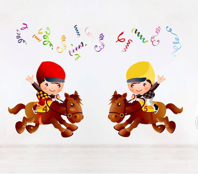 Rawpockets Champion Kids Riding Horse - Kids Room(60 cm X cm 95, Multicolor) available at flipkart for Rs.199