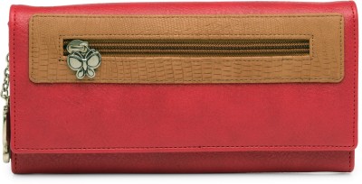 

Butterflies Women Casual, Evening/Party Red, Brown Artificial Leather Wallet(5 Card Slots), Maroon