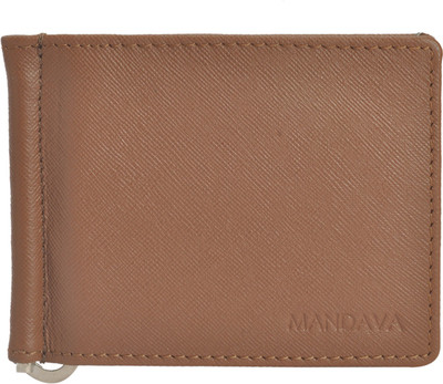 

mandava Boys Brown Genuine Leather Money Clip(6 Card Slots)