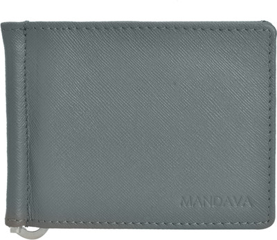 

Mandava Women Casual Grey Genuine Leather Money Clip(6 Card Slots)