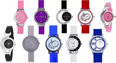 T TOPLINE Ten watches pack for Girls Watch  - For Girls   Watches  (T TOPLINE)