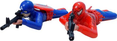 

Bonkerz Crawling Spiderman and Captain America With Lights and Sound - 2 Pcs Set(Multicolor)