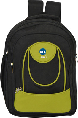 

Azil Three-D AZ235 Polyster Black & Green School Backpack 25 L Backpack(Black)