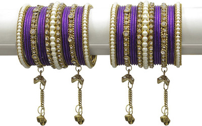 Muchmore Alloy Gold-plated Bangle Set(Pack of 2)
