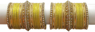 Muchmore Alloy Gold-plated Bangle Set(Pack of 2)