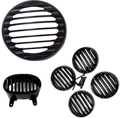 

Almos Complete Head Light Grill Set Bike Headlight Grill(Black)
