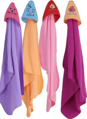 

First Trend Cartoon  Hooded Baby Blanket(Polyester, babypink, Peach, Purple, Magenta, Magenta;peach;purple;babypink