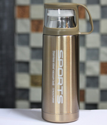 Carrera KUPPA-SPORTZ Bringing cutting-edge active sports bottles that are ideal not just for athletes but for anyone trying to reach their fitness goals. ADDITINALLY A LID WHICH IS A CUP! 350 ml Flask(Pack of 1, Gold) available at flipkart for Rs.509