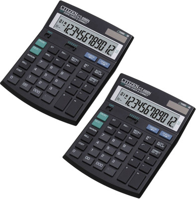 

Citizen |Pack of 2| CT-666N Stealodeal |Pack of 2| CT-666N Basic Calculator(12 Digit)