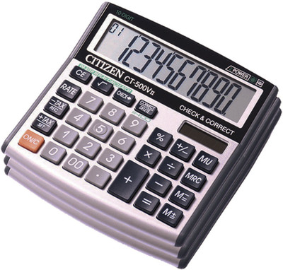 

Citizen |Pack of 3|CT-500VII Stealodeal |Pack of 3| CT-500VII Basic Calculator(10 Digit)
