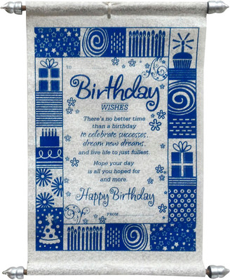 

Natali Traders Birthday Scroll Card Greeting Card(Blue, Pack of 1)