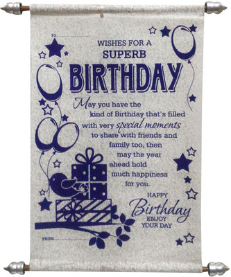 

Natali Traders Birthday Scroll Card Greeting Card(Purple, Pack of 1)