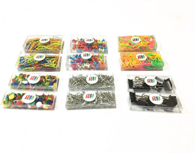 

Yes Office Small Metal Paper Clips, Pins, Rubber Bands(Set of 50, Blue, Red, Green, Yellow, Pink, Orange, White, Black)