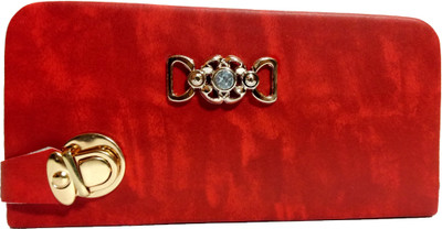 

Nizbha Collection Casual Red Clutch