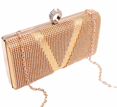 

Vezela Casual Gold Clutch