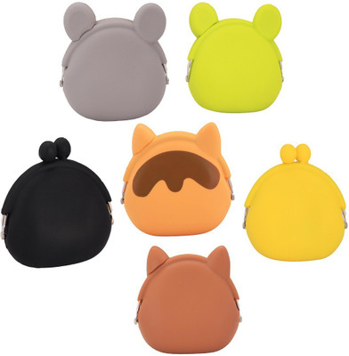 

Wishpool Sweet Silicone Coin Purse Wallet Pouch Case Clutch Key Wallet Change Card Bag with metal buckle-GROUP-001A Coin Bank(Multicolor)