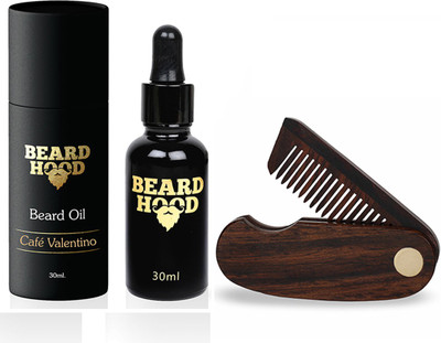 

Beardhood Café Valentino Beard Oil (30ml) & Folding Beard Comb(Set of 2)