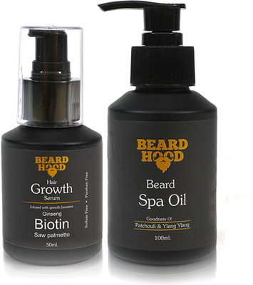 

Beardhood Beard & Hair Growth Serum (50ml) & Beard Spa Oil (100ml)(Set of 2)