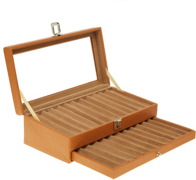 

Leatherworld 24 Compartments PU Leather Pen Case(Tan)