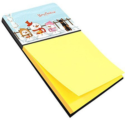 

Caroline's Treasures Pocket-size Note Pad(Merry Christmas Carolers Manchester Terrier, Yellow)
